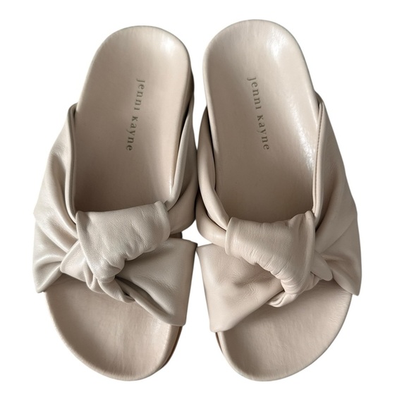 Jenni Kayne Knotted Leather Slides Sandals | Size 36 | Nude Blush - Picture 1 of 2